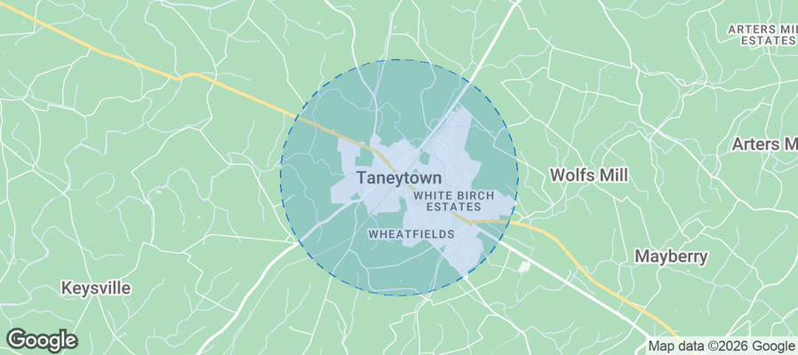 Taneytown Airbnb map
